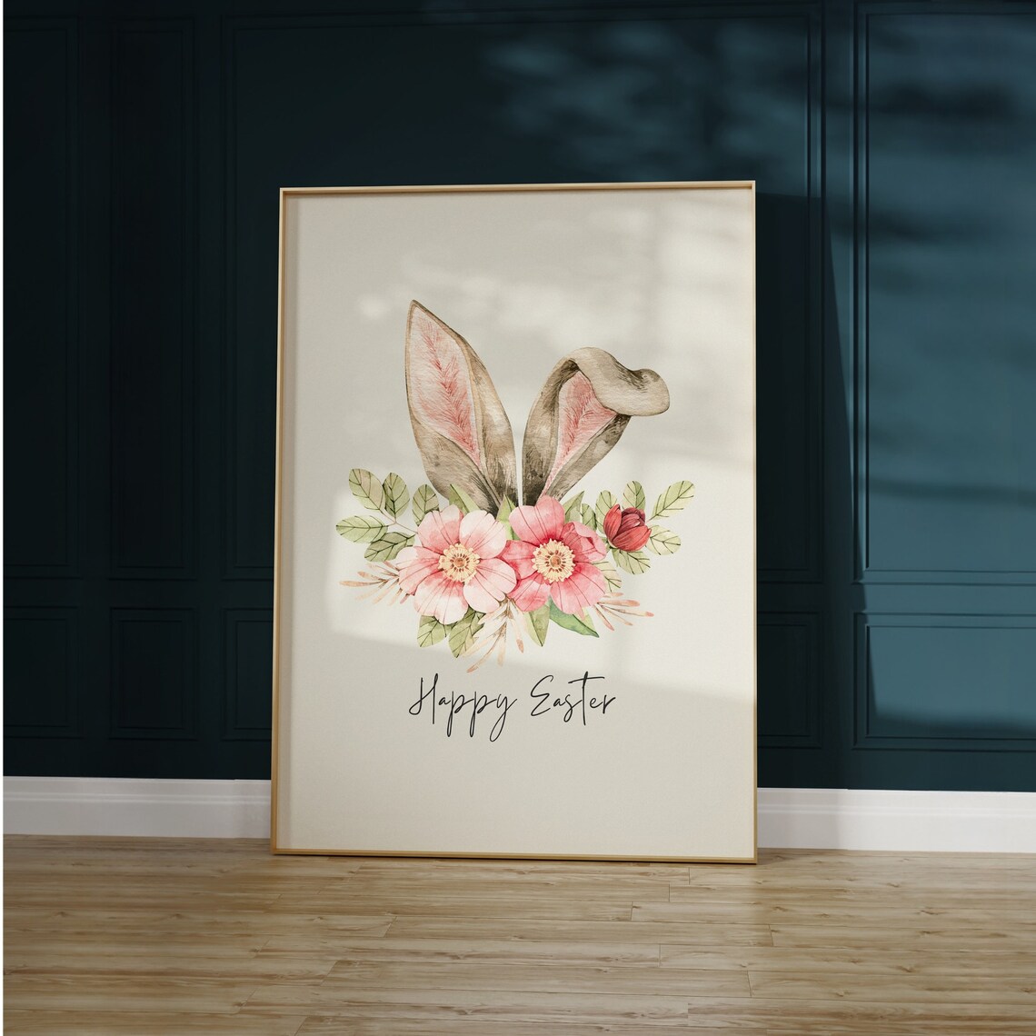 Cute Bunny Ears, Happy Easter Floral Decor