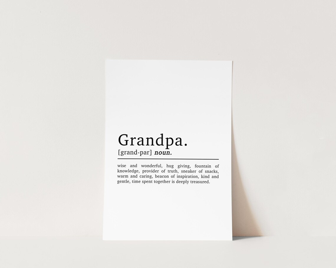 Grandpa Definition Art Print, Funny Gift for Grandad - Image 3