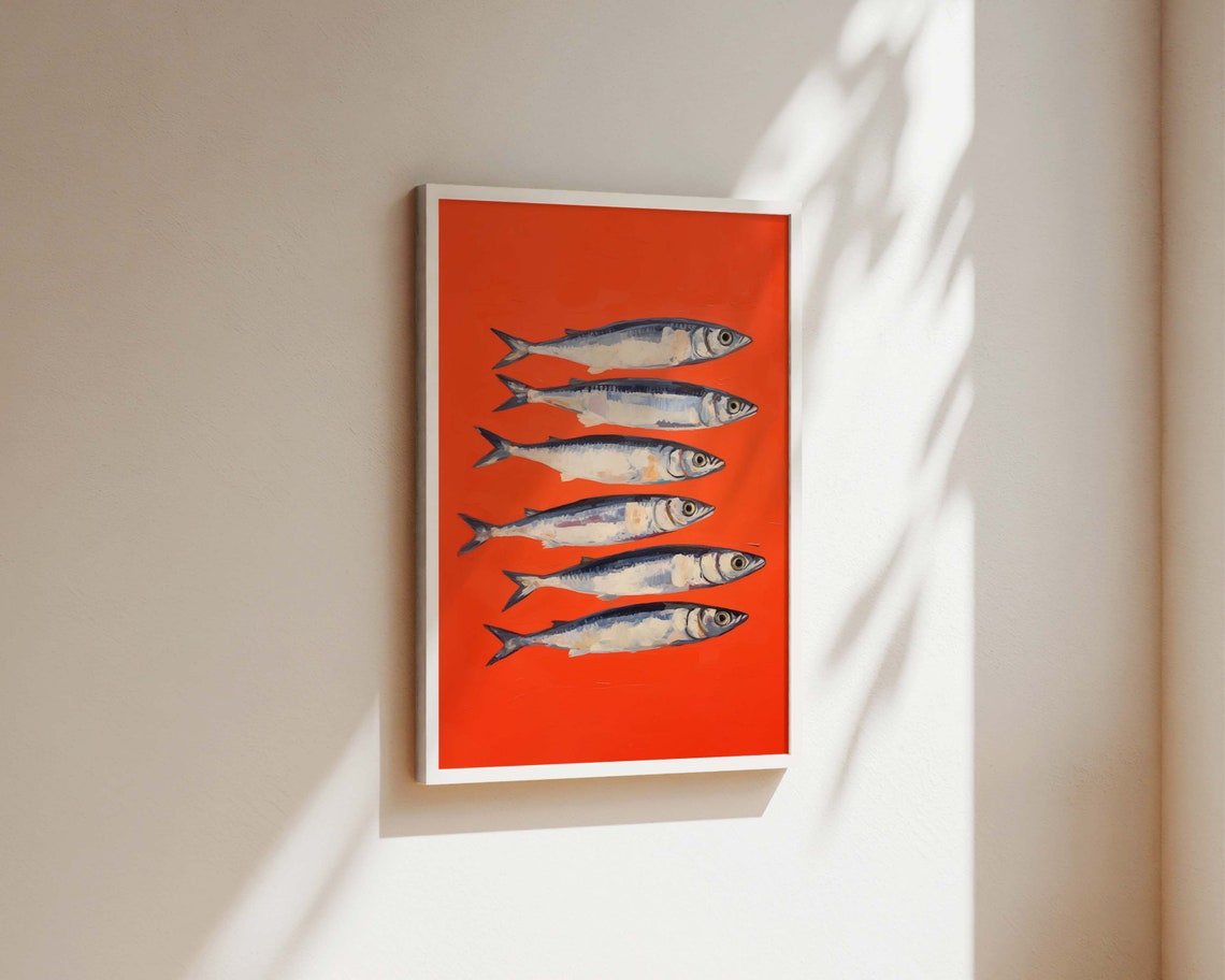 Sardines Kitchen Print, Italian Kitchen Art Poster - Image 2