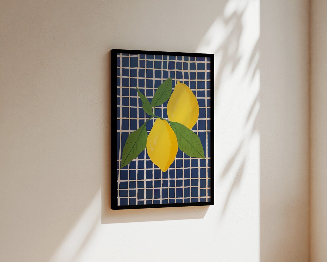 Lemon Kitchen Art Print, Mediterranean Decor - Image 3