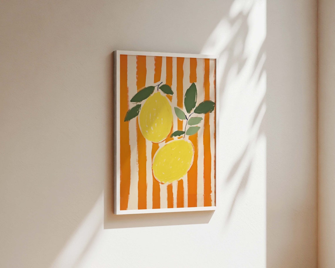 Mid-Century Lemon Kitchen Art Print, Italy Boho - Image 2