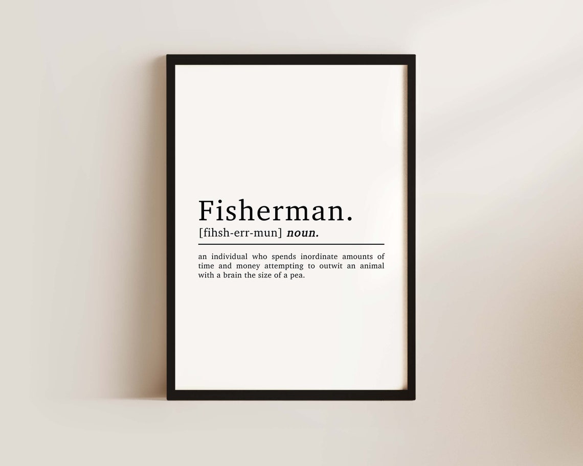 Fisherman Definition Fishing Art Print, Carp Art - Image 2