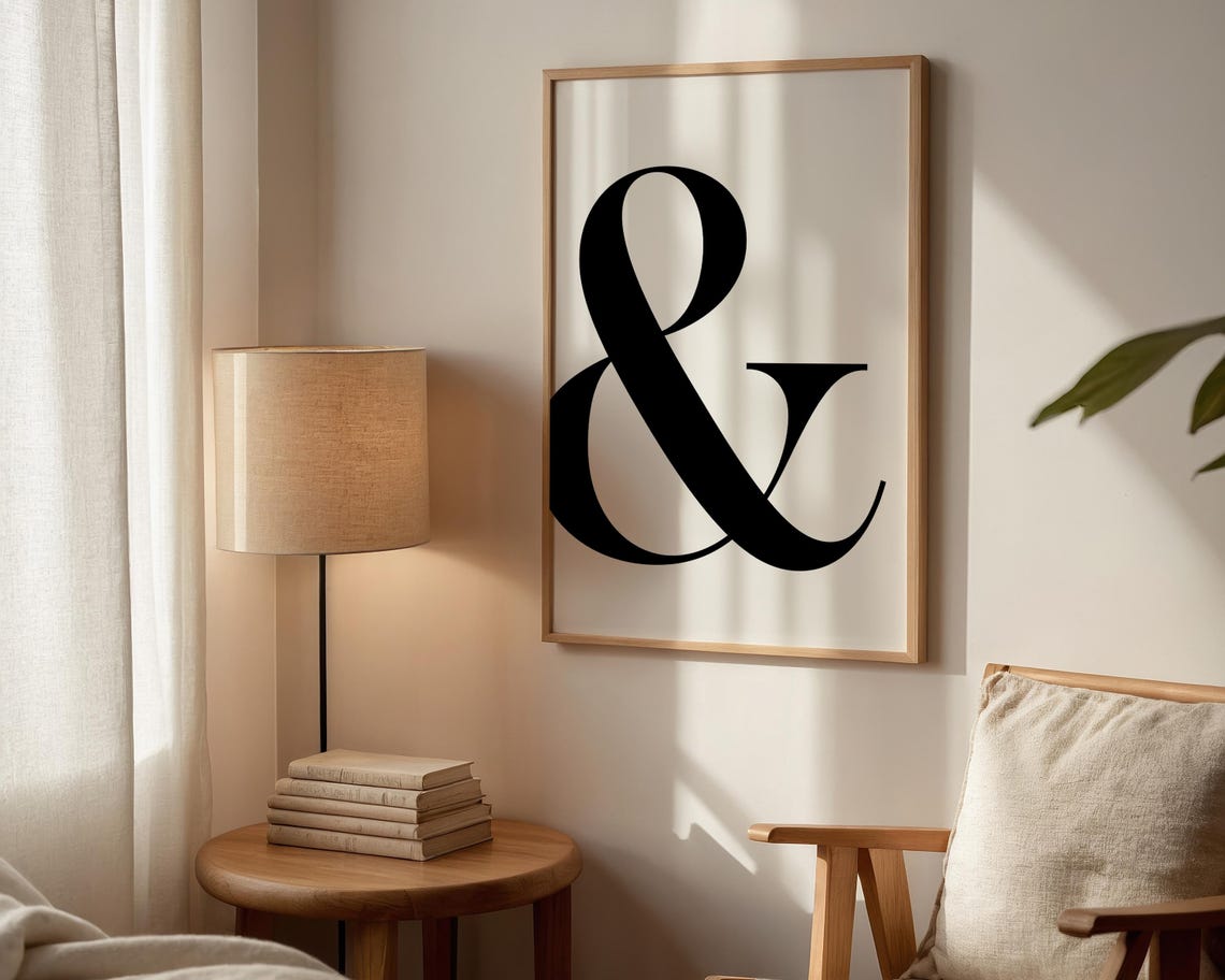 Ampersand Art Print, Office and Living Room Decor - Image 2