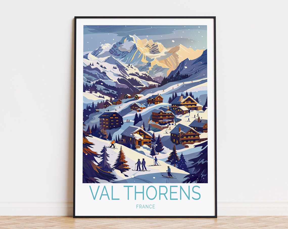 Val Thorens France Snowy Ski Village In The French Alps Poster