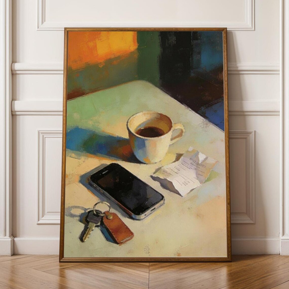 Coffee Cup Still Life Minimalist Vintage Kitchen Morning Cafe Art Print
