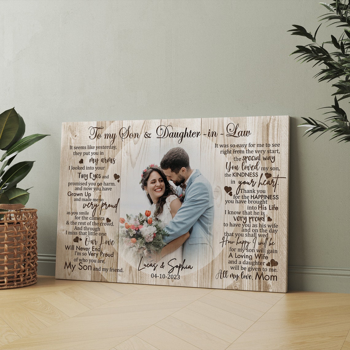 Personalized Son Wedding Gift From Mother Wedding Gift For Son And Daughter In Law Gift For Son Wedding Day Gift For Bride And Groom - Image 3