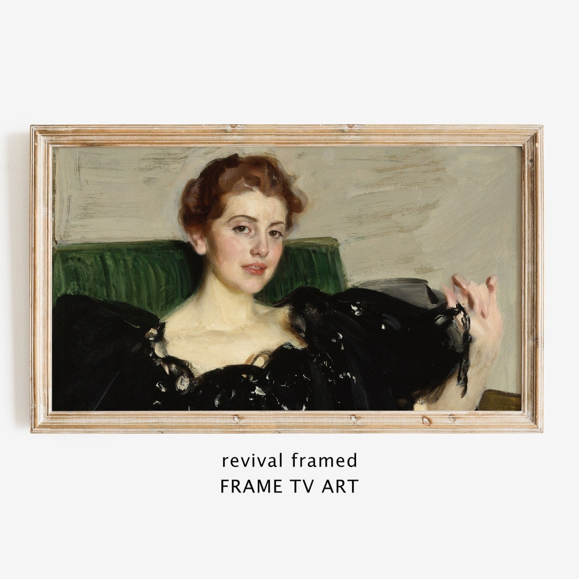 Vintage Fashion Frame Tv Art Neutral Tv Art Vintage Oil Painting Antique Portrait Woman Frame Tv Art Large Art