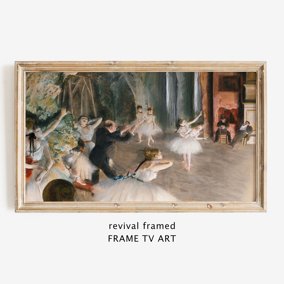 Degas The Rehearsal Ballet Dancers Vintage Painting Famous Art Poster