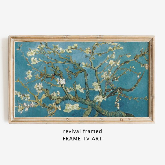Almond Blossoms Van Gogh Frame Tv Art Spring Flowers Frame Tv Art Botanical Vintage Oil Painting Large Art