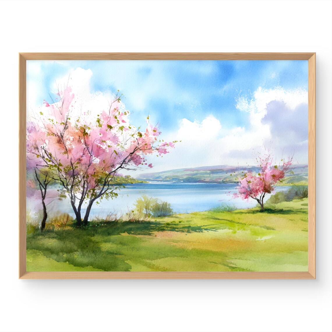Cherry Blossom Art Print, Finger Lakes Spring Landscape