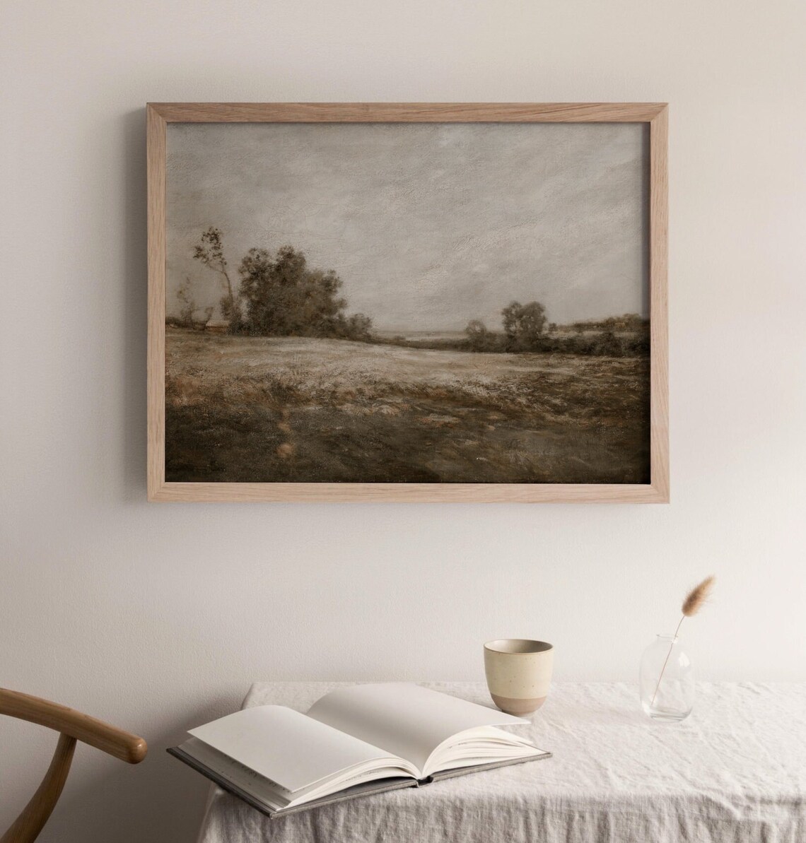 Antique Autumn Vintage Moody Landscape Art Print - Image 2