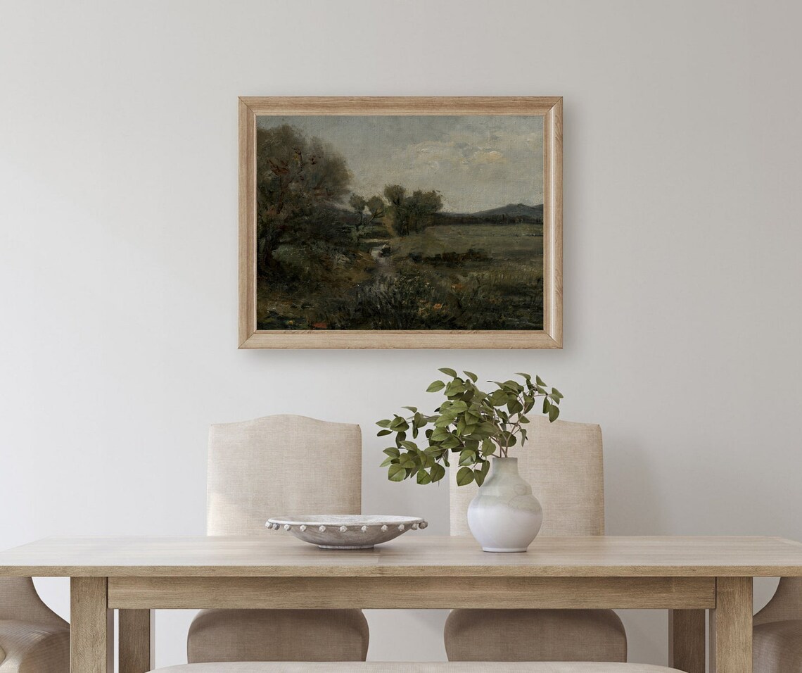 Evening Landscape Vintage Countryside Art Print - Image 4