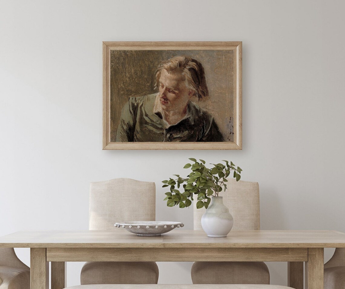 Portrait Of A Young Man Vintage Portrait Art Print - Image 4