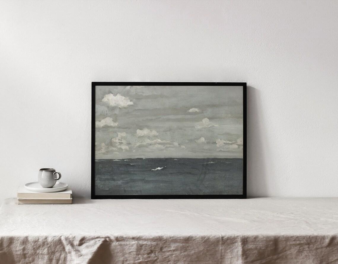 Deep Sea Vintage Ocean Art Print, Dark Seascape - Image 3