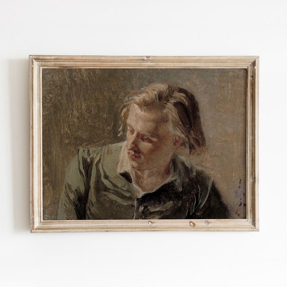 Portrait Of A Young Man Vintage Portrait Art Print