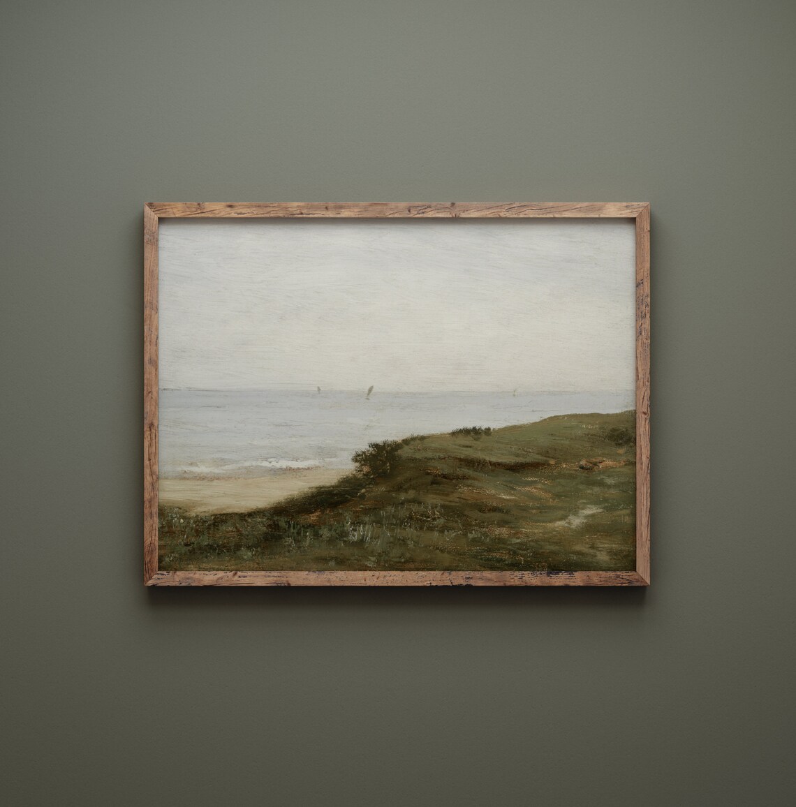 Normandy Coast Vintage French Shore Travel Poster - Image 3