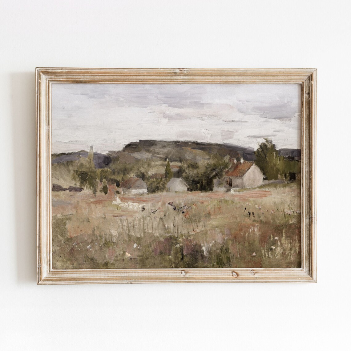 Spring Evening Vintage Rural Dwelling Art Print