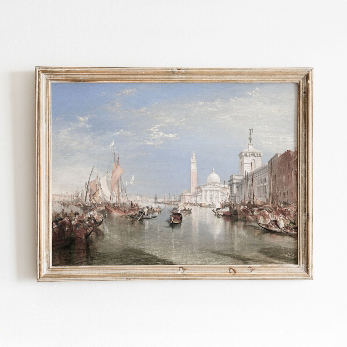 Dogana And San Giorgio Maggiore Venice Vintage Travel Poster