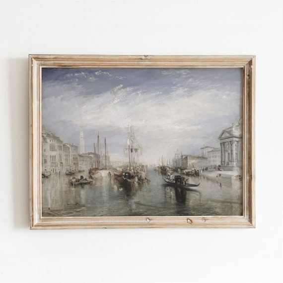 Grand Canal Venice Vintage Italian Cityscape Art Print
