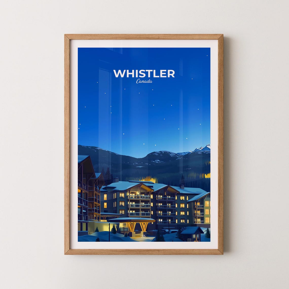 Whistler Poster Whistler Travel Poster Whistler Art Print Whistler Wall Art Canada Poster Gift For Travelers