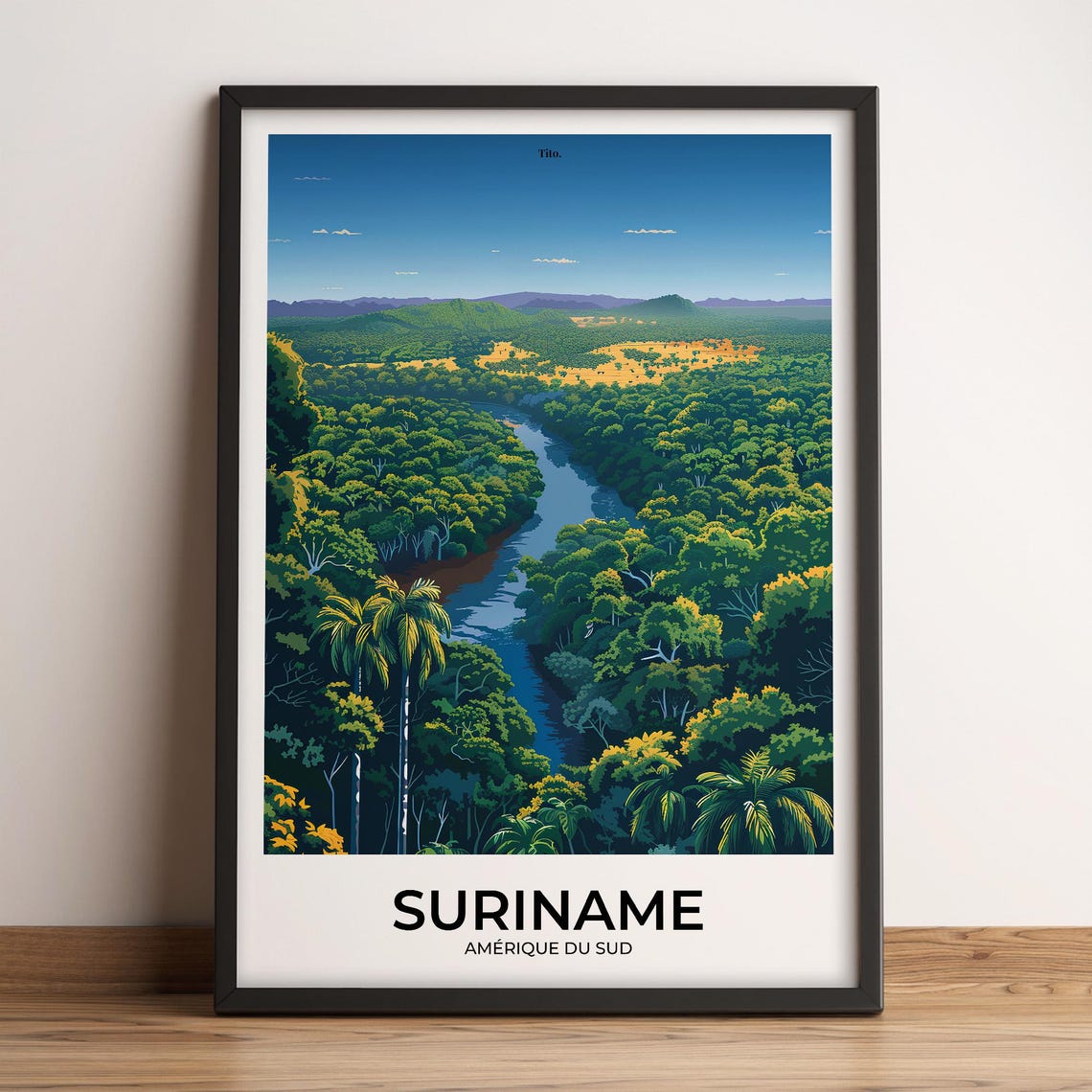 Suriname Poster Suriname Travel Poster Suriname Art Print Suriname Poster Suriname In South America Travel Gift