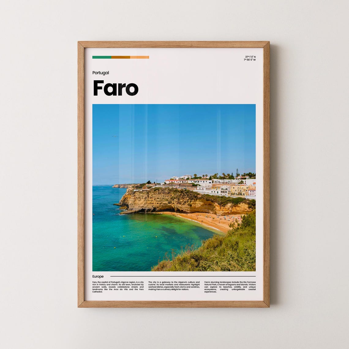 Faro Poster Faro Print Faro Photo Faro Art Portugal Poster Portugal Print Travel Poster Gift