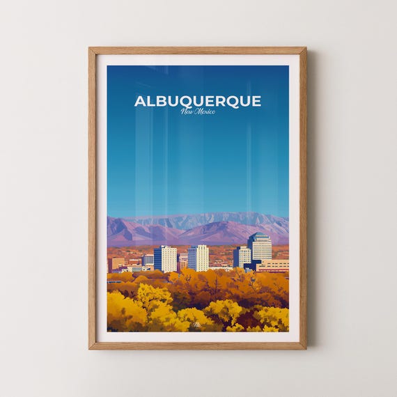 Albuquerque Poster Albuquerque Travel Poster Albuquerque Art Print Albuquerque Wall Art New Mexico Poster Gift For Travelers