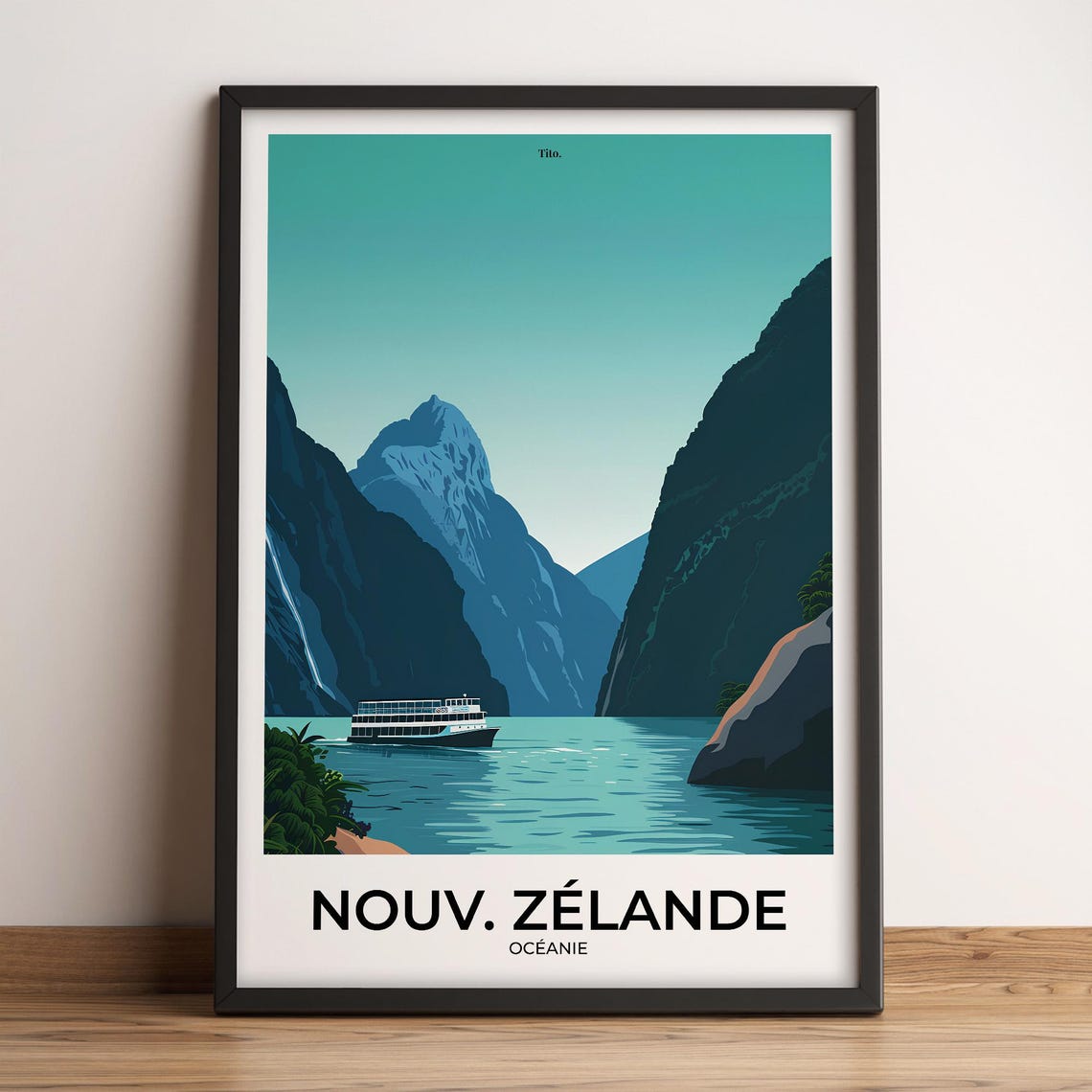 New Zealand Poster New Zealand Travel Poster New Zealand Art Print New Zealand Poster Travel Gift