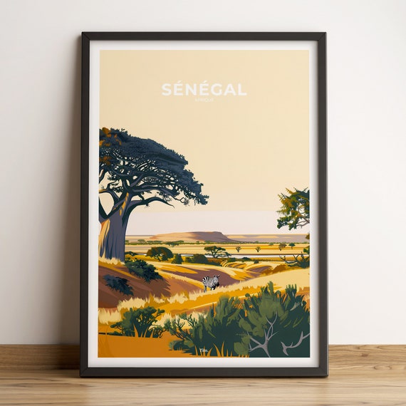 Senegal Poster Senegal Travel Poster Senegal Art Print Senegal Poster Senegal In Africa Customizable Gift