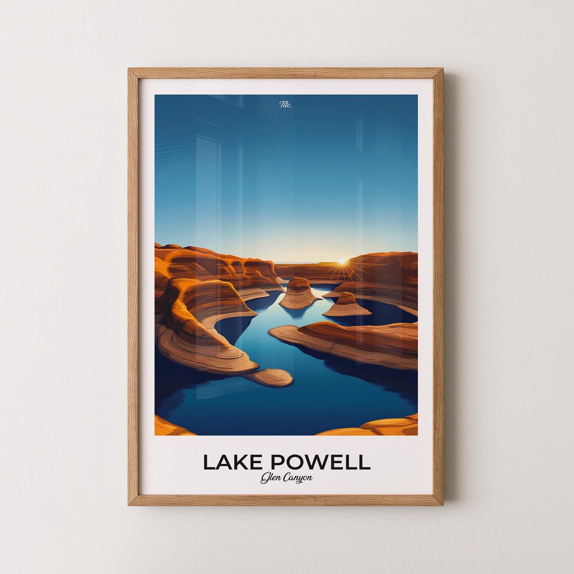 Lake Powell Poster Lake Powell Travel Poster Lake Powell Art Print Glen Canyon Poster Glen Canyon Art Print Gift For Travelers