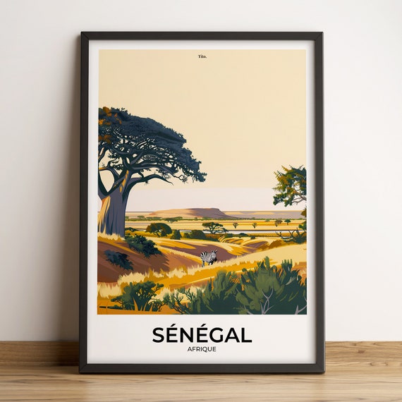 Senegal Poster Senegal Travel Poster Senegal Art Print Senegal Poster Senegal In Africa Customizable Gift