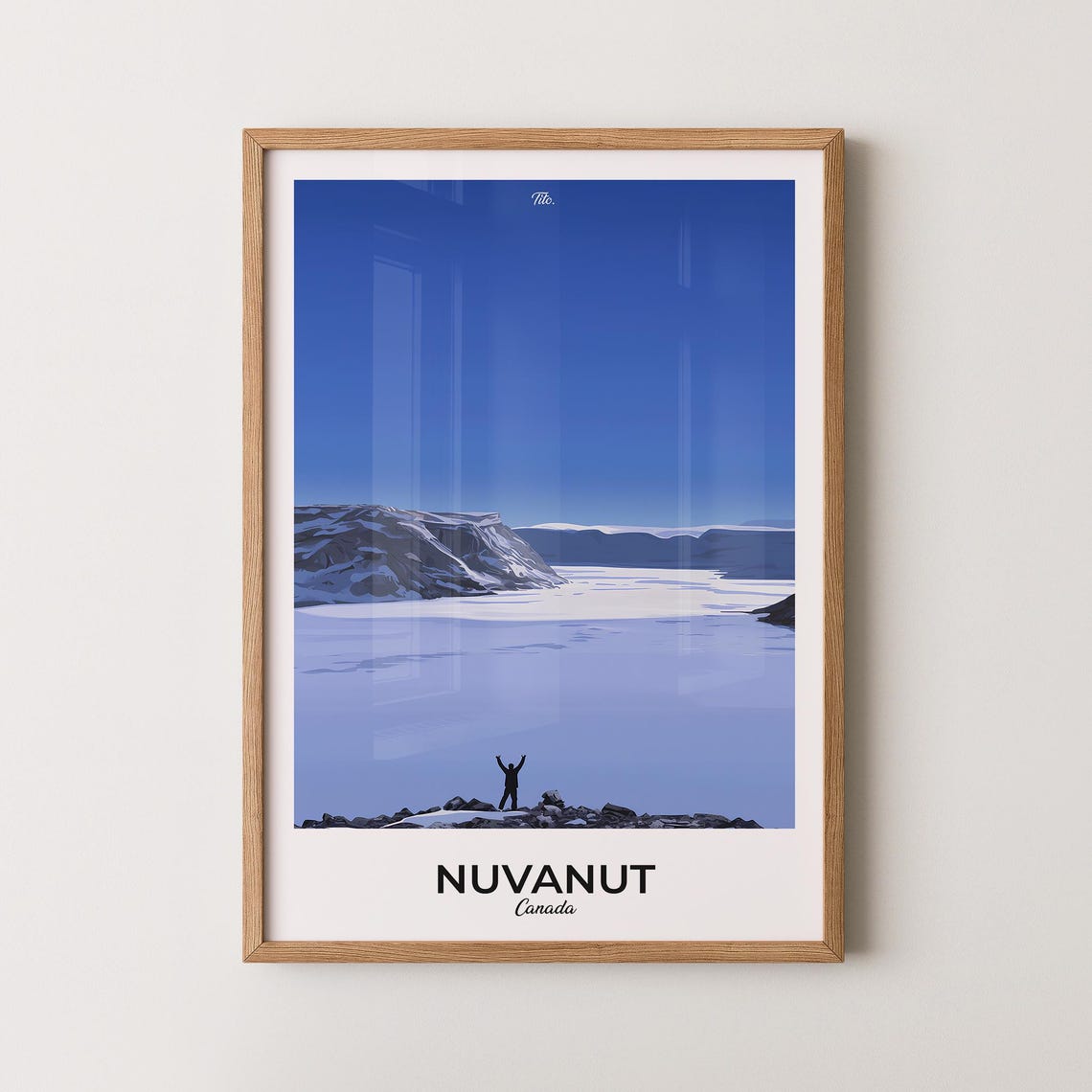 Nuvanut Canada Frozen Sea Wanderer Coastal Cliffs Travel Poster
