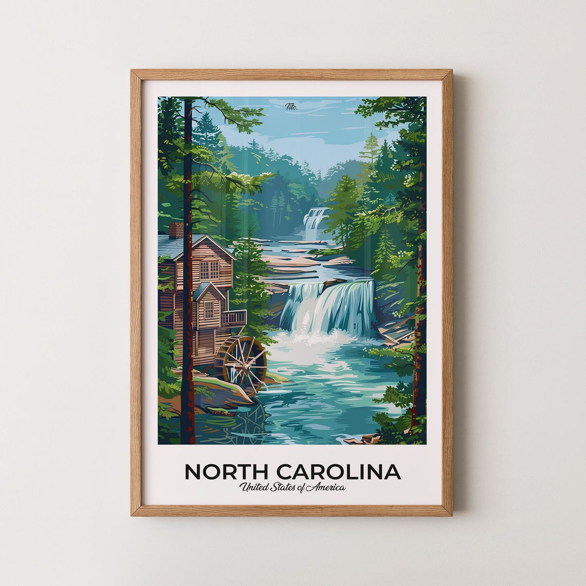 North Carolina Poster North Carolina Travel Poster North Carolina Art Print North Carolina Wall Art Usa Poster Gift For Travelers