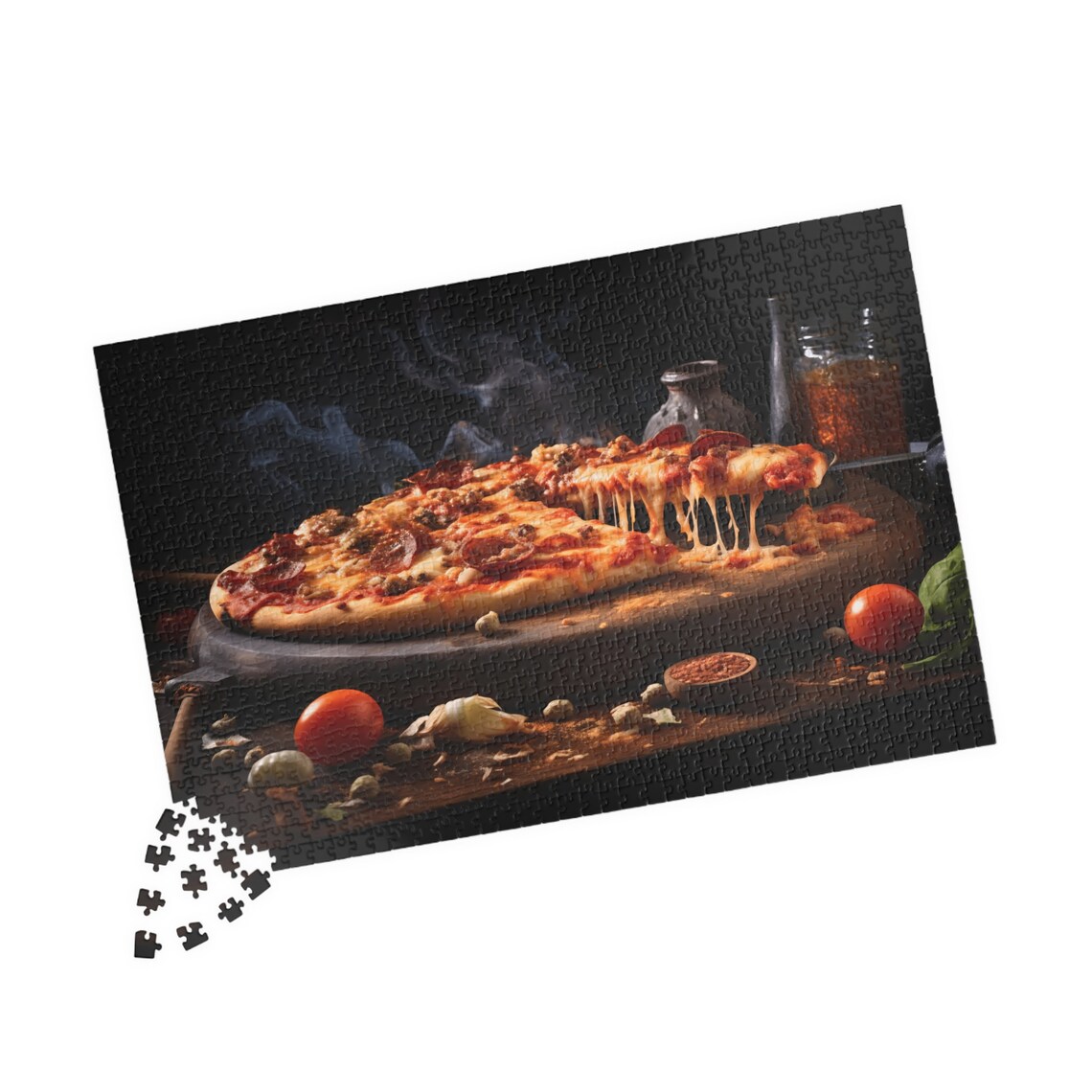 Steaming Pepperoni Pizza Gourmet Slice Cheesy Food Photo Poster - Image 4