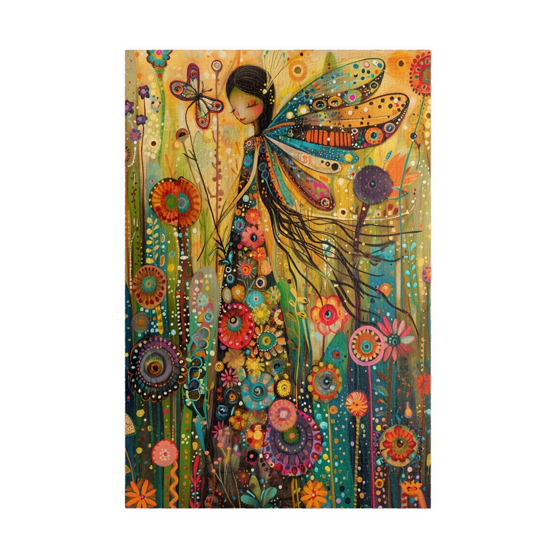 Fairy with Butterfly Wings Magical Garden Colorful Whimsy Poster - Image 3
