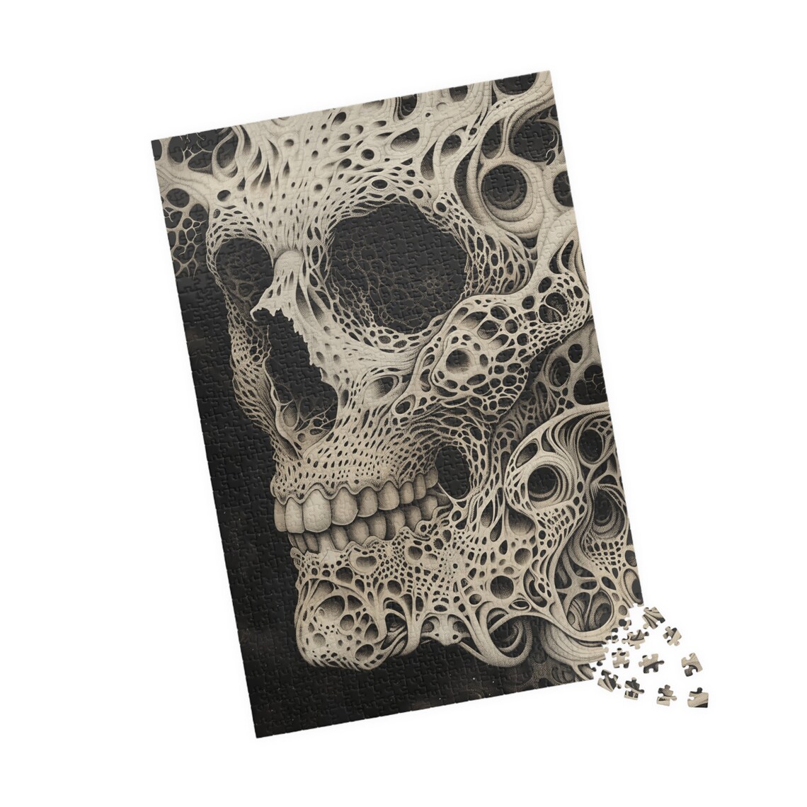 Fantasy Skull Sketch II Art Print, Gothic Dark Art - Image 4
