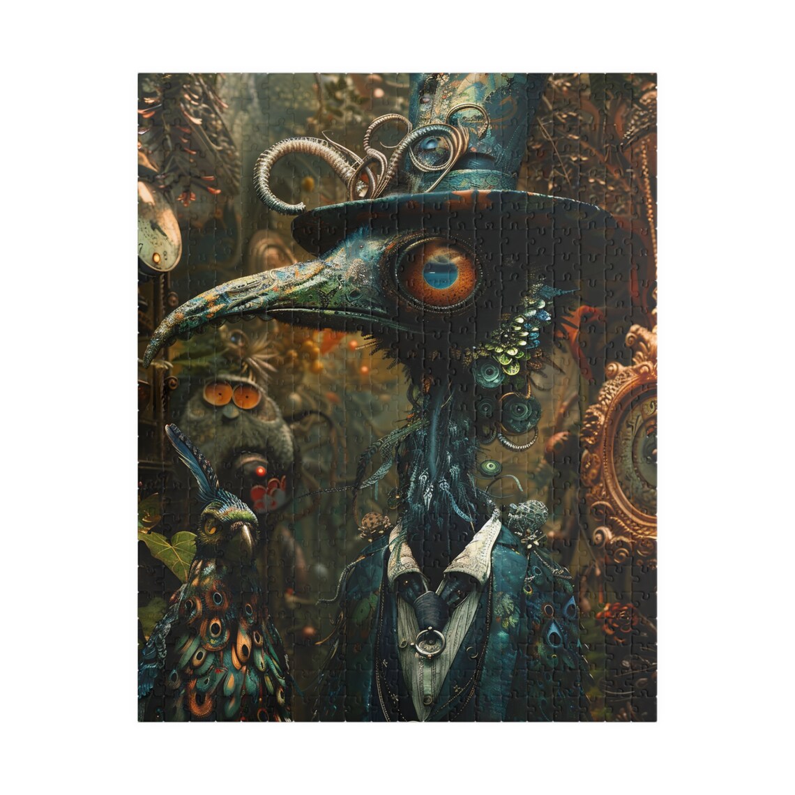 Dark Fantasy Steampunk Crow In Top Hat Gothic Portrait Art Poster - Image 5