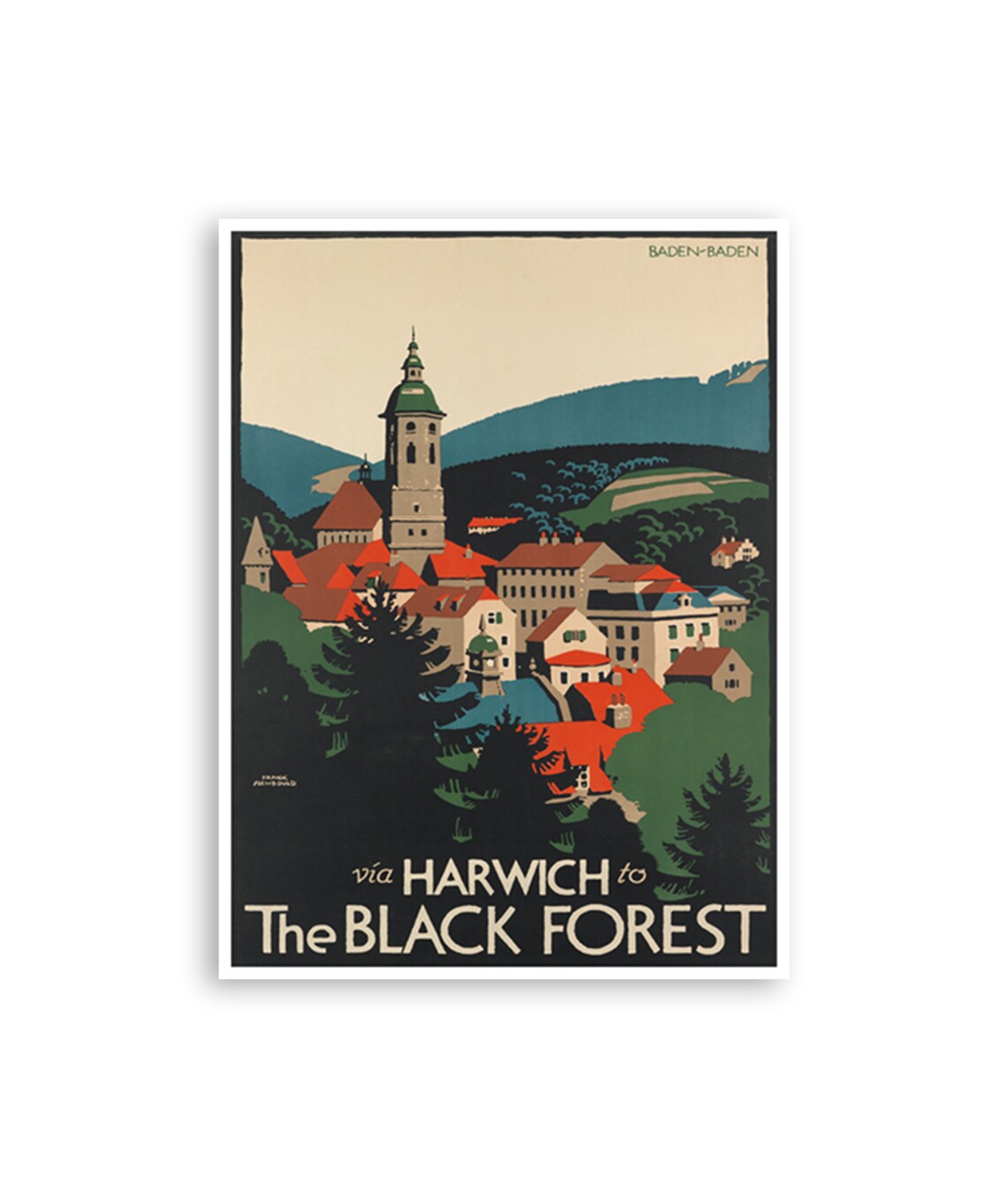 Germany The Black Forest Travel Poster Art Print