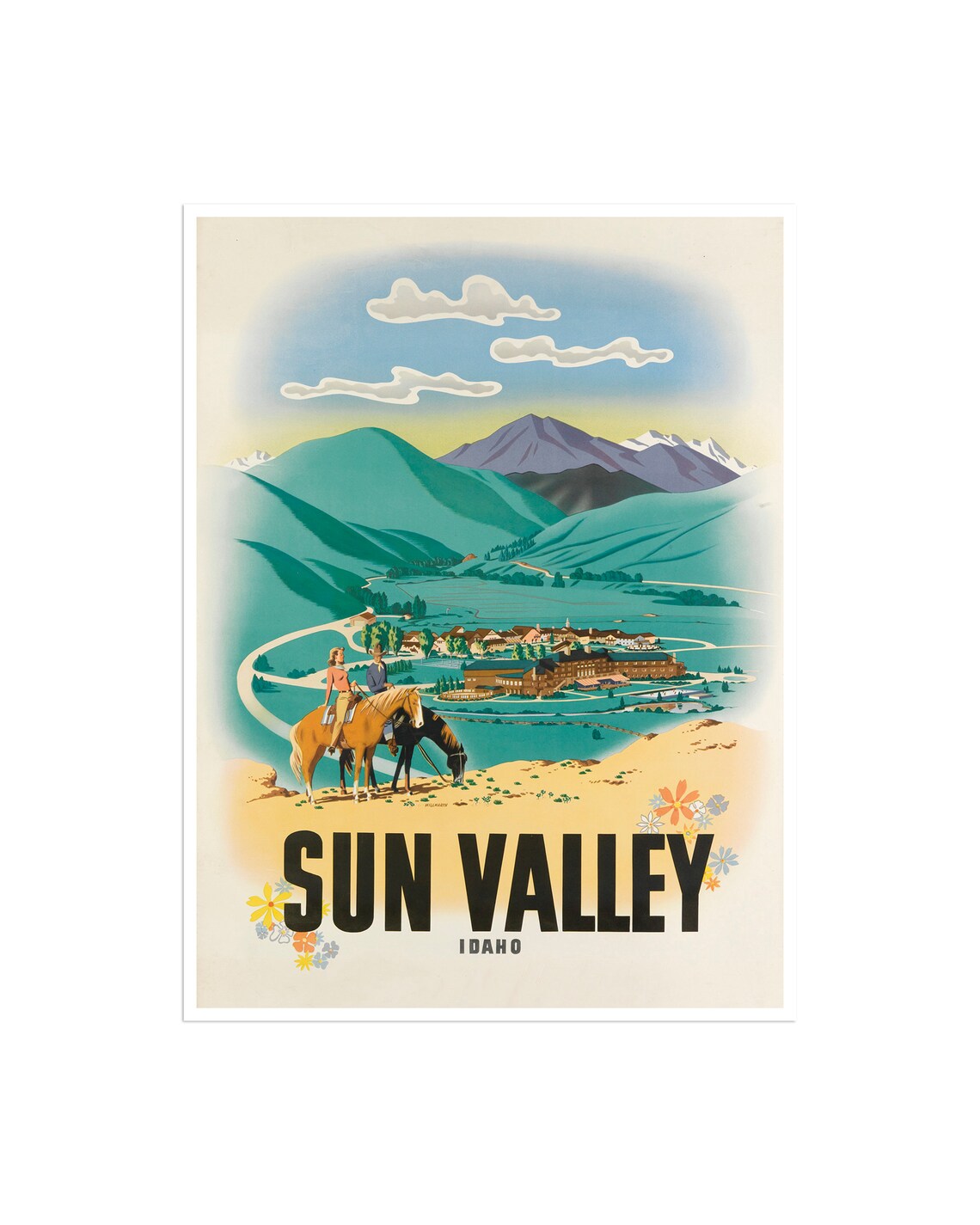 Sun Valley Idaho Travel Poster, Ski Home Decor