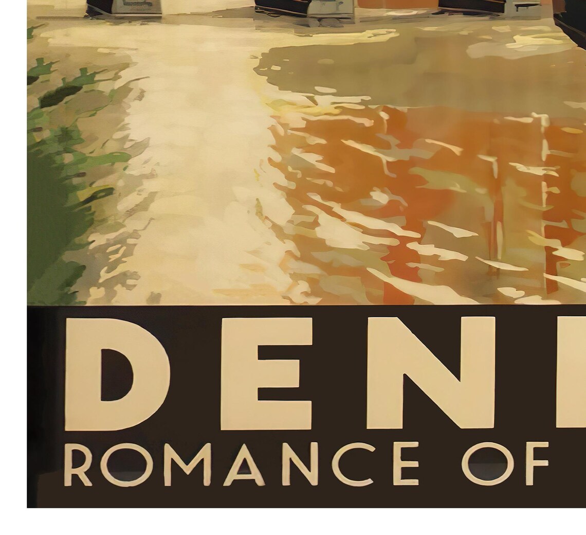 Denmark Vintage Travel Poster Frederiksborg Castle Romance Medieval - Image 2