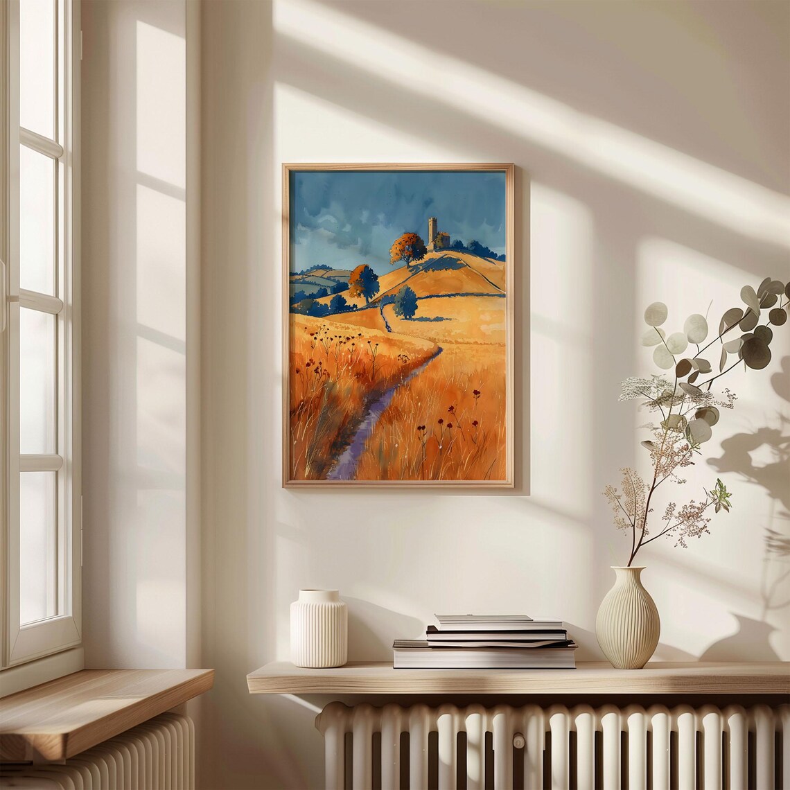 Glastonbury Tor Watercolor Painting Art Print, England - Image 4