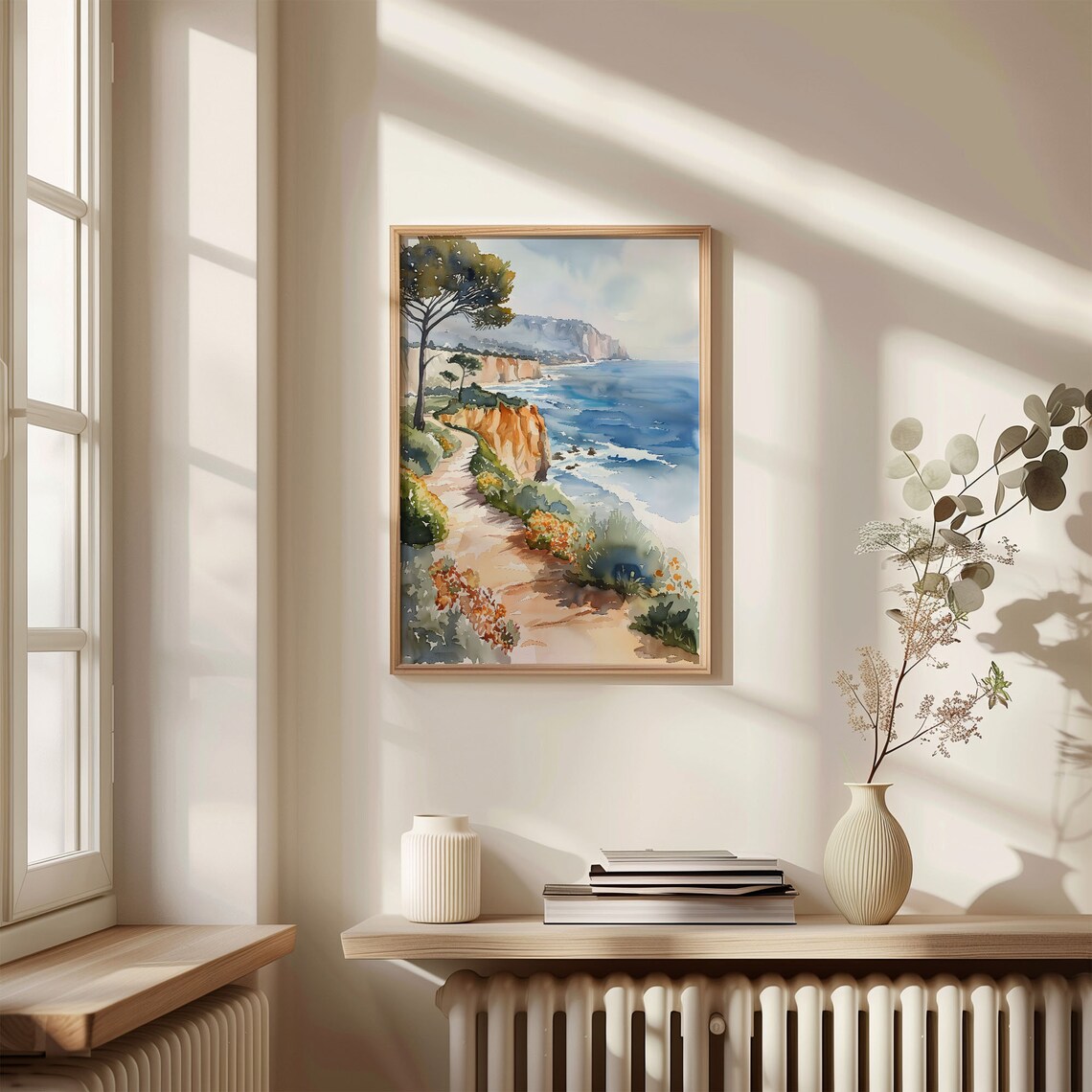 Torrey Pines Watercolor Painting San Diego Travel Poster - Image 4