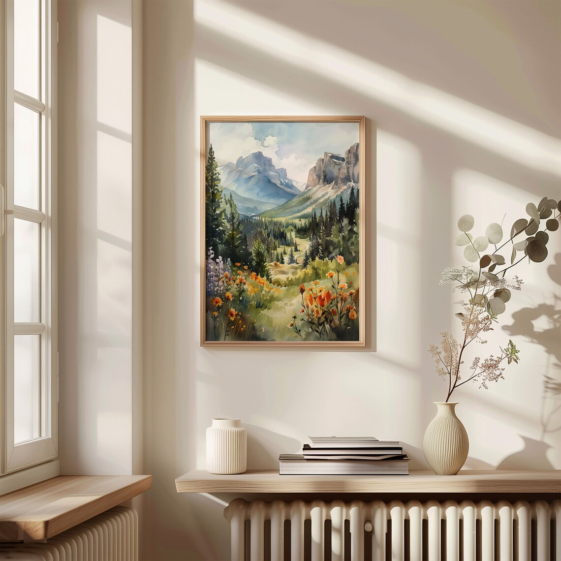 Banff Watercolor Painting Travel Poster, Canada - Image 4