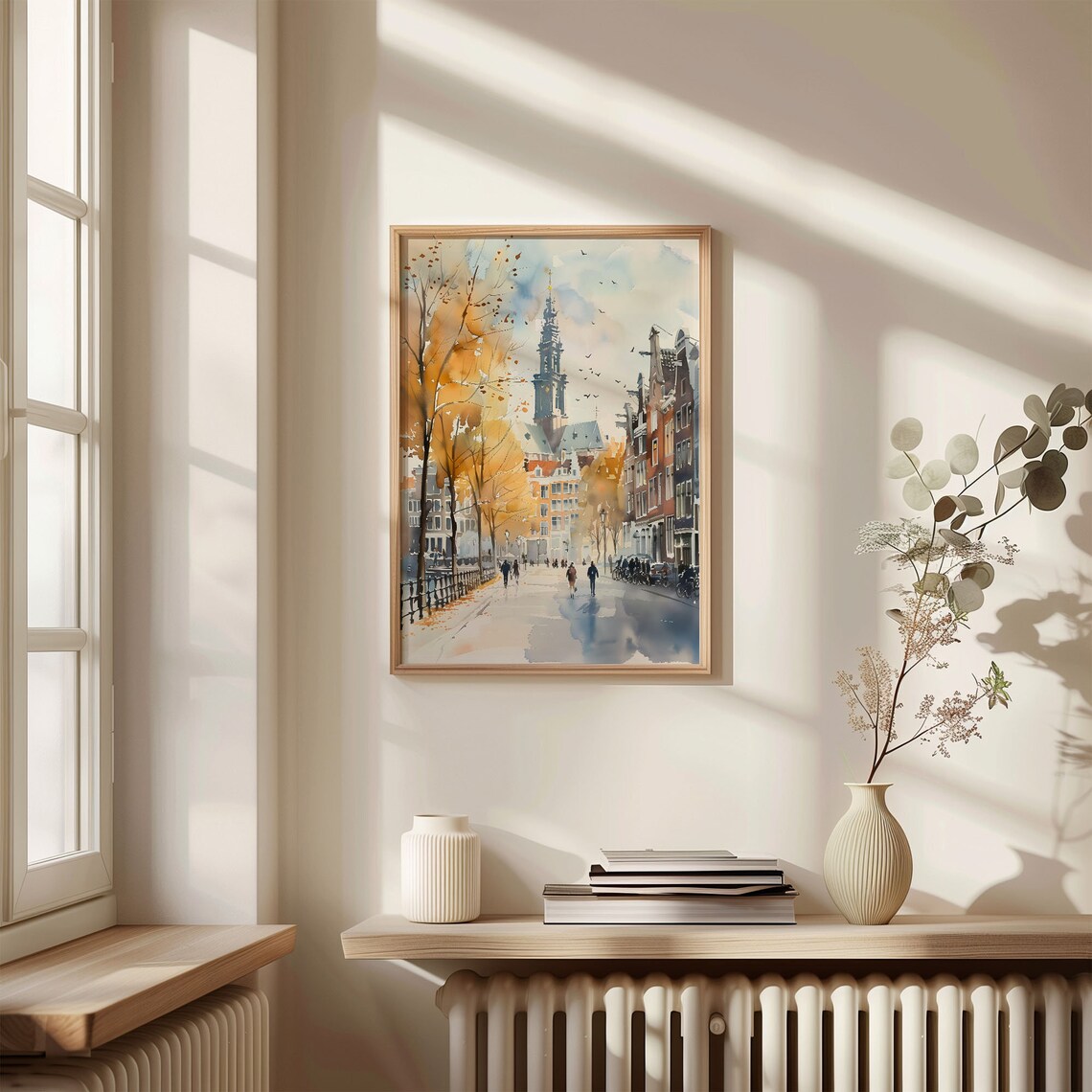 Amsterdam Watercolor Painting Netherlands Wall Art Amsterdam Poster Travel Art Watercolor Print Travel Poster C30 254 - Image 4