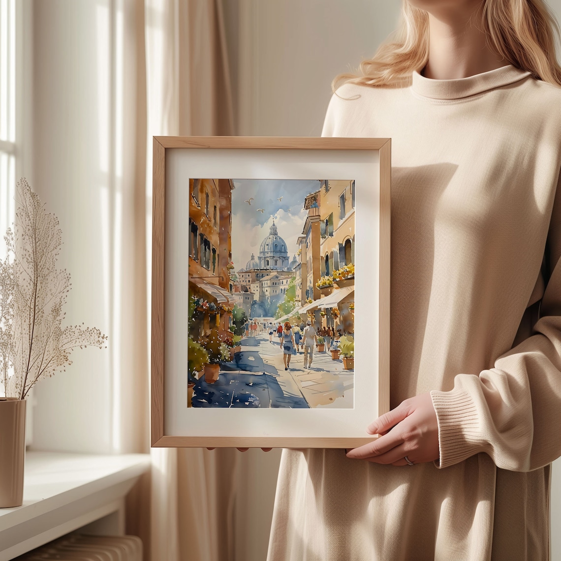 Rome Watercolor Painting, Italy Travel Poster - Image 2