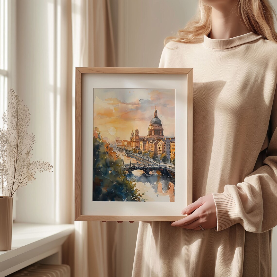 Dublin Watercolor Art Print, Ireland Travel Poster - Image 2