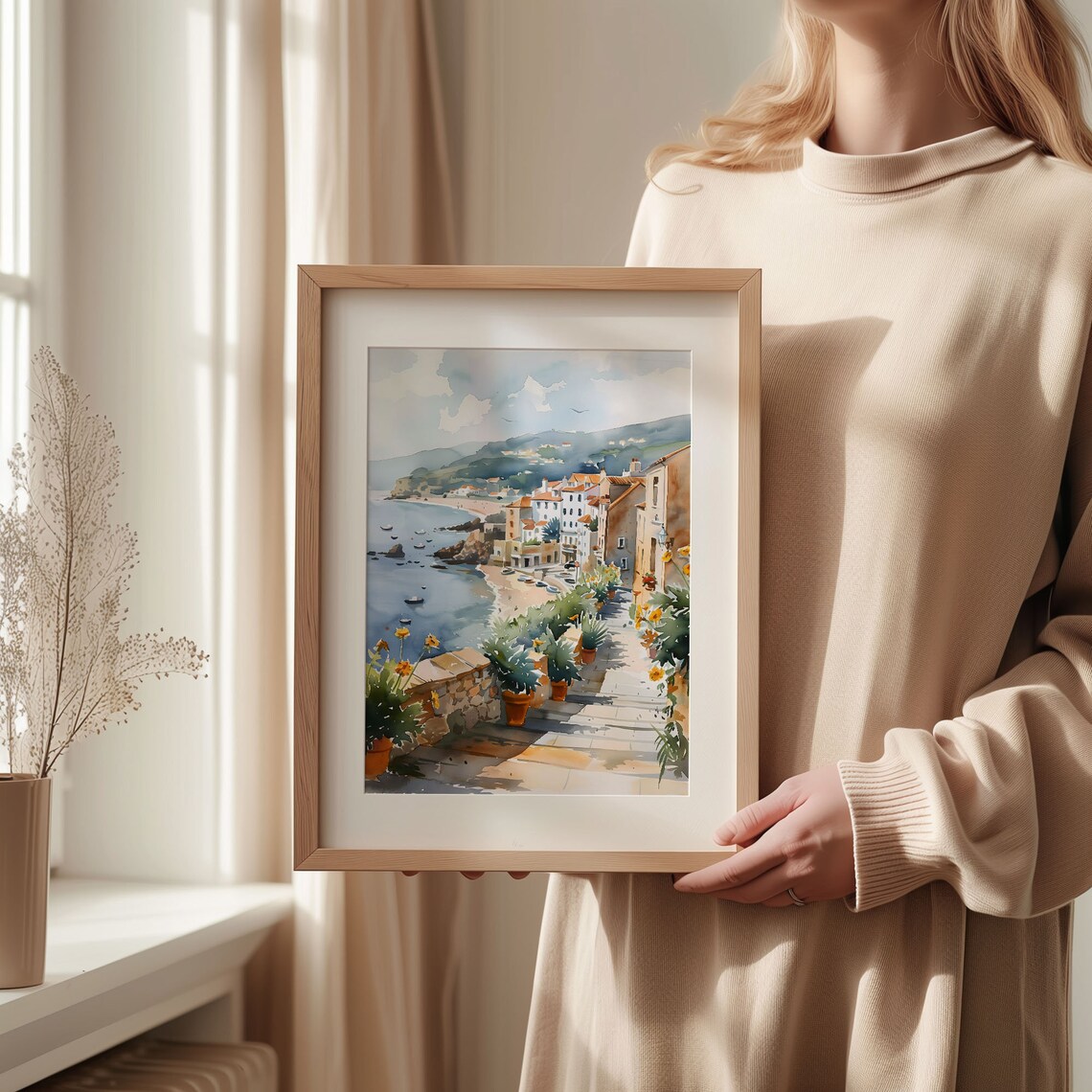 St Ives Watercolor Painting, Cornwall Travel Poster - Image 2