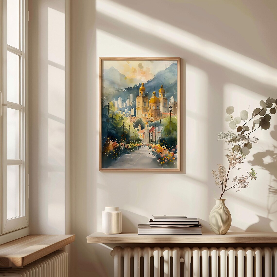 Cebu City Philippines Golden Cathedral Watercolor Painting Poster - Image 4