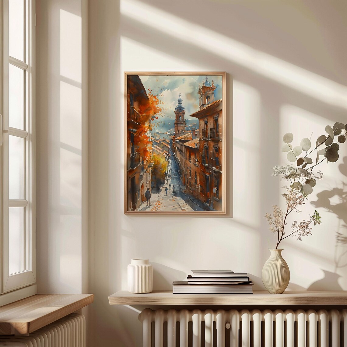 Santiago De Compostela Watercolor Travel Poster - Image 4