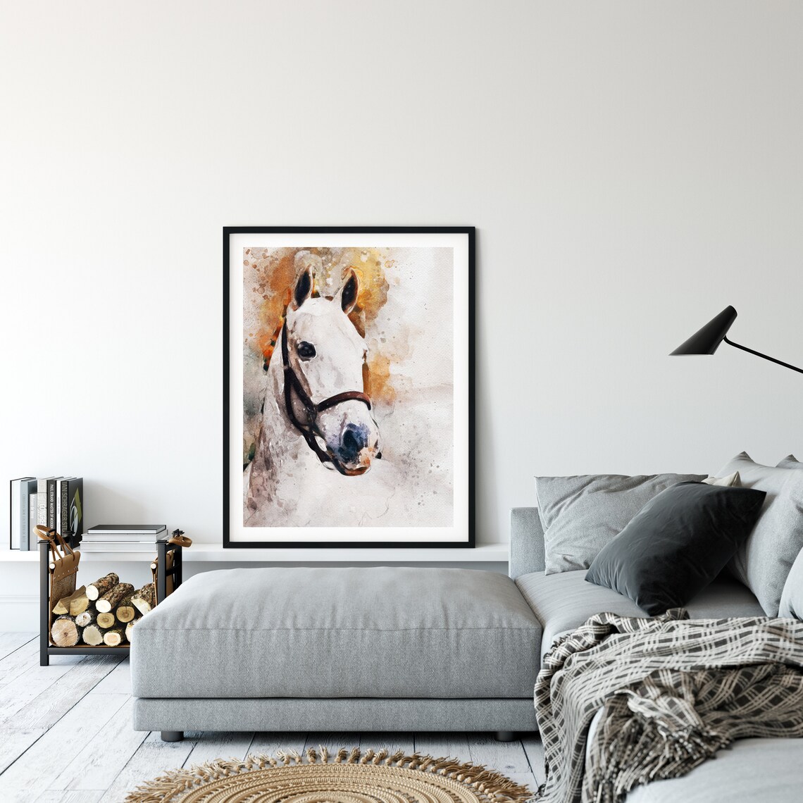 Personalized Horse Portrait Art Print, Horse Memorial - Image 3